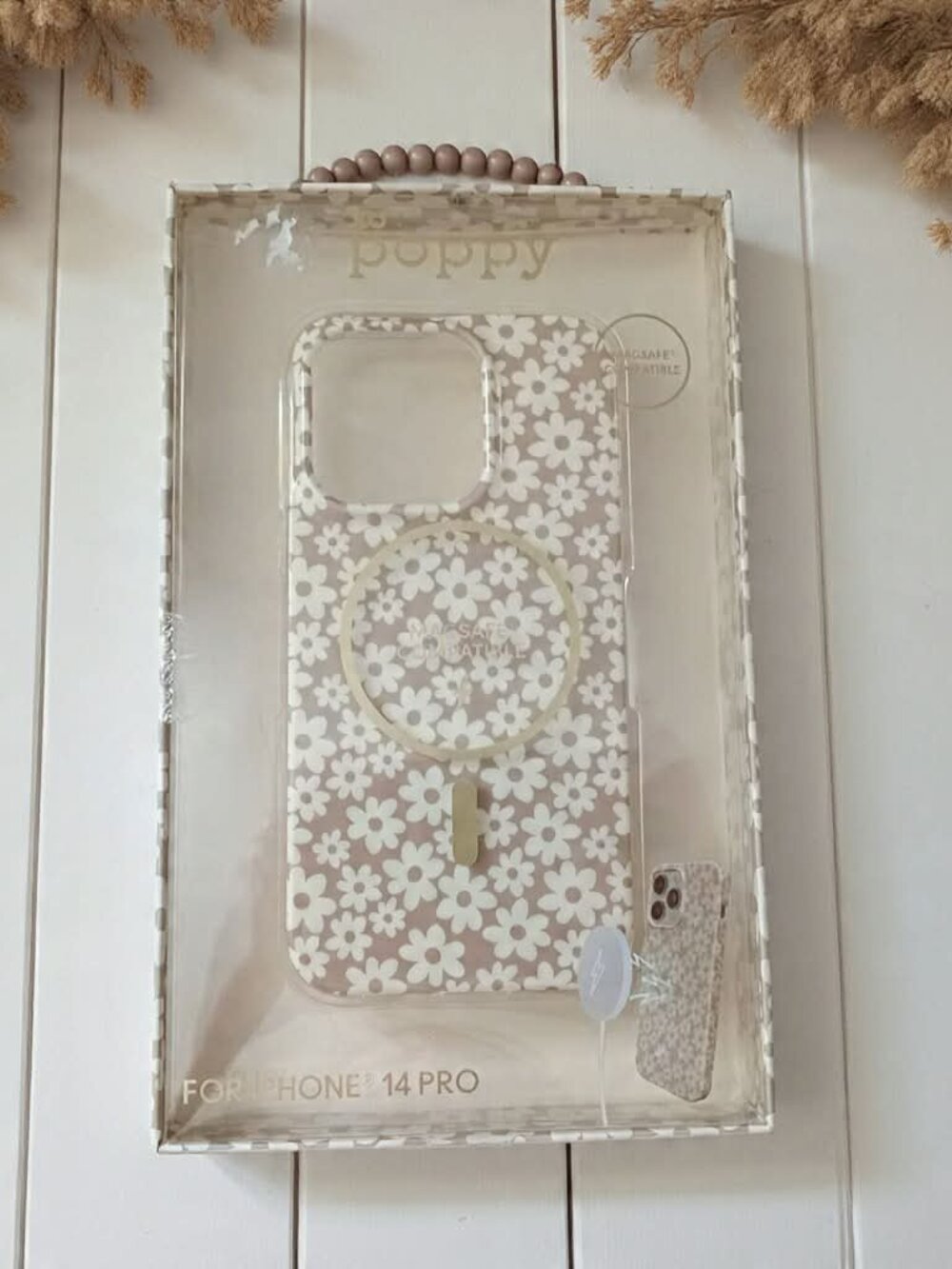 Poppy Floral iPhone 14 Pro MagSafe Compatible Case – New